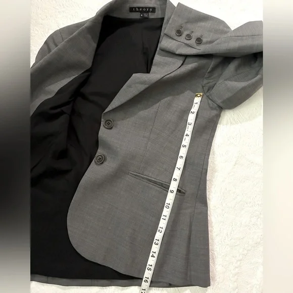 Theory Nichelle Broadway Wool Blend Blazer Jacket Coat Size 0 - Picture 11 of 15